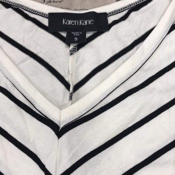 KAREN KANE STRIPE TIE-FRONT TOP - Picture 3 of 6